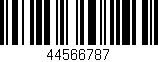 Código de barras (EAN, GTIN, SKU, ISBN): '44566787'