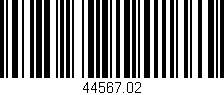 Código de barras (EAN, GTIN, SKU, ISBN): '44567.02'
