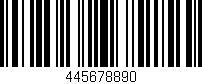 Código de barras (EAN, GTIN, SKU, ISBN): '445678890'