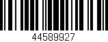 Código de barras (EAN, GTIN, SKU, ISBN): '44589927'