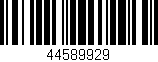 Código de barras (EAN, GTIN, SKU, ISBN): '44589929'