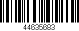 Código de barras (EAN, GTIN, SKU, ISBN): '44635683'