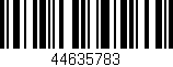 Código de barras (EAN, GTIN, SKU, ISBN): '44635783'