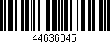 Código de barras (EAN, GTIN, SKU, ISBN): '44636045'