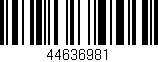 Código de barras (EAN, GTIN, SKU, ISBN): '44636981'