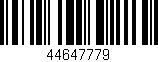 Código de barras (EAN, GTIN, SKU, ISBN): '44647779'