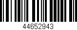 Código de barras (EAN, GTIN, SKU, ISBN): '44652943'
