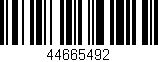 Código de barras (EAN, GTIN, SKU, ISBN): '44665492'