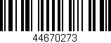 Código de barras (EAN, GTIN, SKU, ISBN): '44670273'