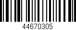 Código de barras (EAN, GTIN, SKU, ISBN): '44670305'