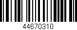 Código de barras (EAN, GTIN, SKU, ISBN): '44670310'
