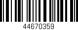 Código de barras (EAN, GTIN, SKU, ISBN): '44670359'