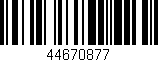 Código de barras (EAN, GTIN, SKU, ISBN): '44670877'