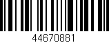 Código de barras (EAN, GTIN, SKU, ISBN): '44670881'