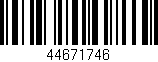 Código de barras (EAN, GTIN, SKU, ISBN): '44671746'