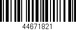 Código de barras (EAN, GTIN, SKU, ISBN): '44671821'