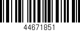Código de barras (EAN, GTIN, SKU, ISBN): '44671851'
