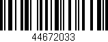 Código de barras (EAN, GTIN, SKU, ISBN): '44672033'