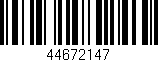 Código de barras (EAN, GTIN, SKU, ISBN): '44672147'