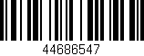 Código de barras (EAN, GTIN, SKU, ISBN): '44686547'