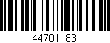 Código de barras (EAN, GTIN, SKU, ISBN): '44701183'