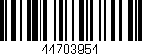 Código de barras (EAN, GTIN, SKU, ISBN): '44703954'