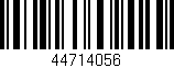 Código de barras (EAN, GTIN, SKU, ISBN): '44714056'