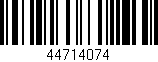 Código de barras (EAN, GTIN, SKU, ISBN): '44714074'