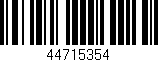 Código de barras (EAN, GTIN, SKU, ISBN): '44715354'