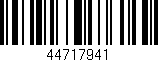 Código de barras (EAN, GTIN, SKU, ISBN): '44717941'