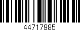 Código de barras (EAN, GTIN, SKU, ISBN): '44717985'