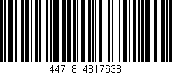 Código de barras (EAN, GTIN, SKU, ISBN): '4471814817638'
