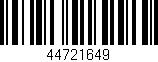 Código de barras (EAN, GTIN, SKU, ISBN): '44721649'