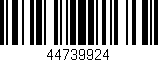 Código de barras (EAN, GTIN, SKU, ISBN): '44739924'