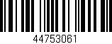 Código de barras (EAN, GTIN, SKU, ISBN): '44753061'