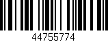 Código de barras (EAN, GTIN, SKU, ISBN): '44755774'