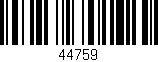 Código de barras (EAN, GTIN, SKU, ISBN): '44759'