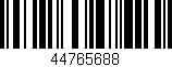 Código de barras (EAN, GTIN, SKU, ISBN): '44765688'