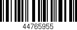 Código de barras (EAN, GTIN, SKU, ISBN): '44765955'