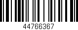 Código de barras (EAN, GTIN, SKU, ISBN): '44766367'