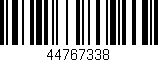 Código de barras (EAN, GTIN, SKU, ISBN): '44767338'