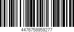 Código de barras (EAN, GTIN, SKU, ISBN): '4476758959277'
