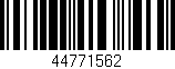Código de barras (EAN, GTIN, SKU, ISBN): '44771562'