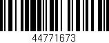 Código de barras (EAN, GTIN, SKU, ISBN): '44771673'