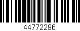 Código de barras (EAN, GTIN, SKU, ISBN): '44772296'