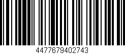 Código de barras (EAN, GTIN, SKU, ISBN): '4477679402743'