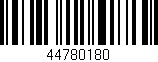 Código de barras (EAN, GTIN, SKU, ISBN): '44780180'