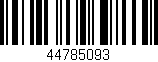 Código de barras (EAN, GTIN, SKU, ISBN): '44785093'