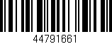 Código de barras (EAN, GTIN, SKU, ISBN): '44791661'