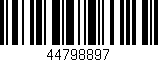 Código de barras (EAN, GTIN, SKU, ISBN): '44798897'